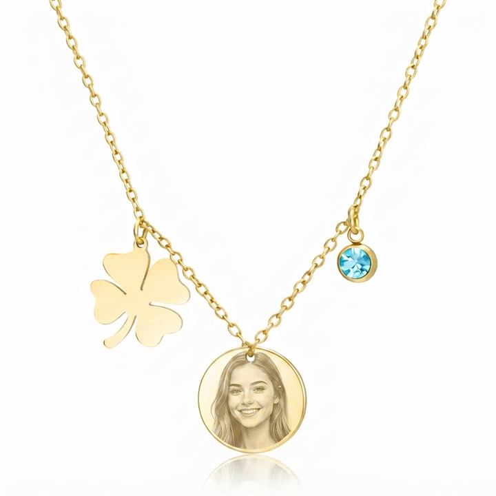 Collana simbolo infinito con ciondolo fotoincisione personalizzato