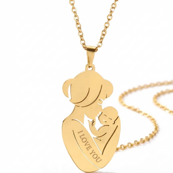 Collana simbolo dell'amore infinito madre e figlio incidibile